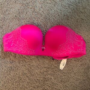 Victoria's Secret Hot Pink Strapless Bra